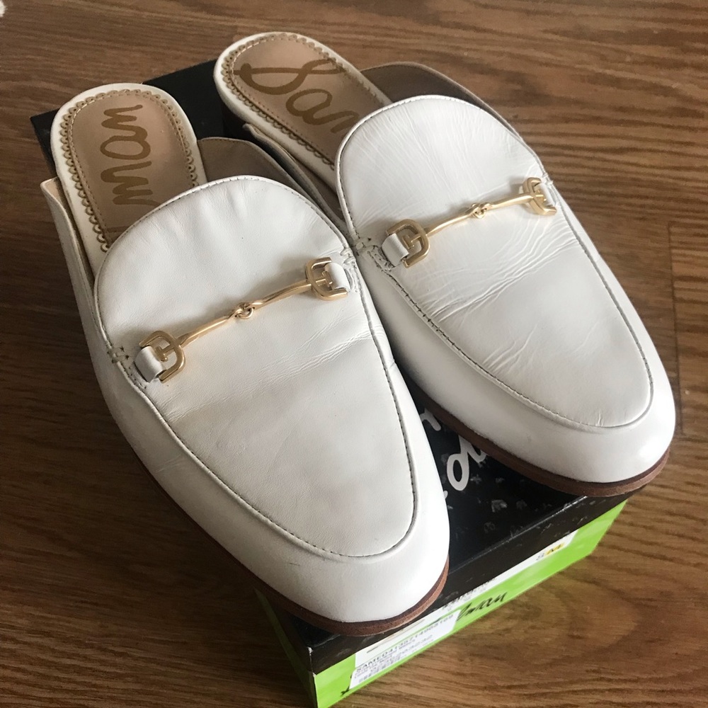 Sam Edelman Linnie Mules, White, Size 8